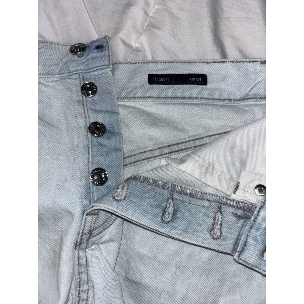EDWIN CAI SHORT BUTTON FLY CUT OFF WomenSize 25 DAYDREAM‎ - LIGHT WASH MSRP $138